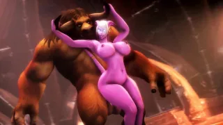 World of Warcraft Busty Draenei Rough Fucked in Every Hole